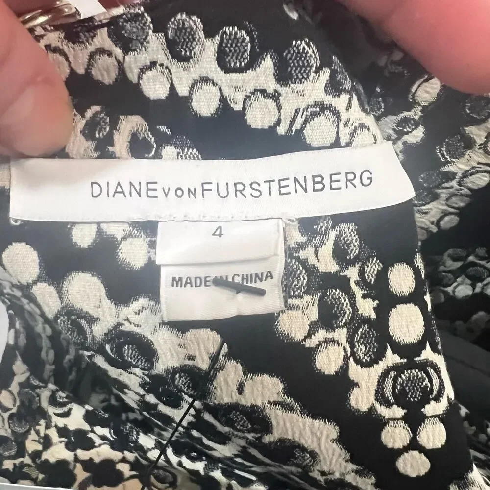Diane Von Furstenberg DVF Pentra Jacquard Sleeveless dress size 4 - Picture 11 of 11